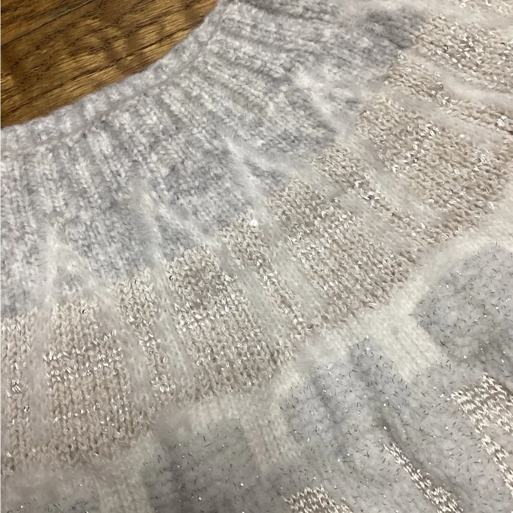 White House Black Market Neutrals  cable knit sweater.